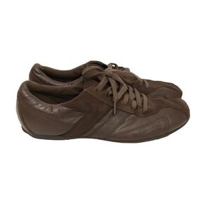 Vintage Diesel Windom Brown Leather Suede Square Toe Sneakers Mens 9 Eu 42